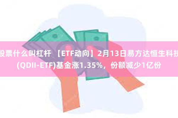 股票什么叫杠杆 【ETF动向】2月13日易方达恒生科技(QDII-ETF)基金涨1.35%，份额减少1亿份