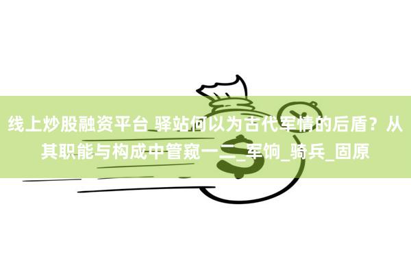 线上炒股融资平台 驿站何以为古代军情的后盾？从其职能与构成中管窥一二_军饷_骑兵_固原